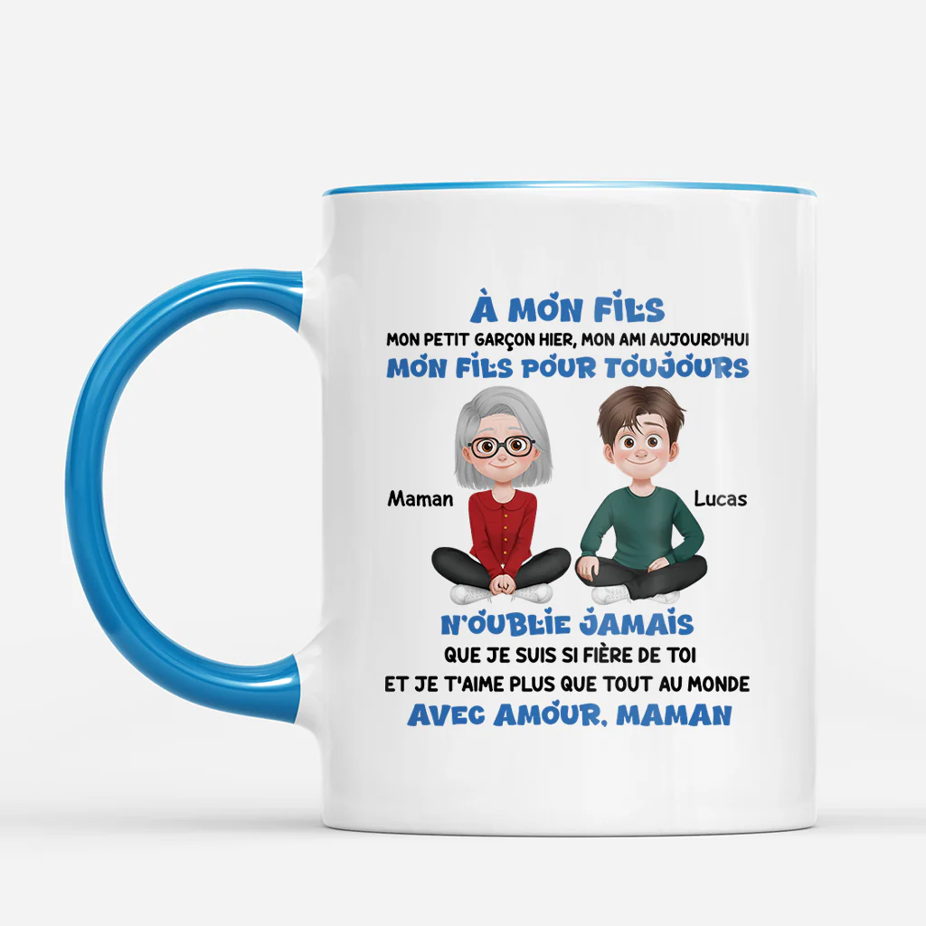 Mug Personnalisé Avec Prénom - Maman T'aime Cadeau Pour Fille Et Fils