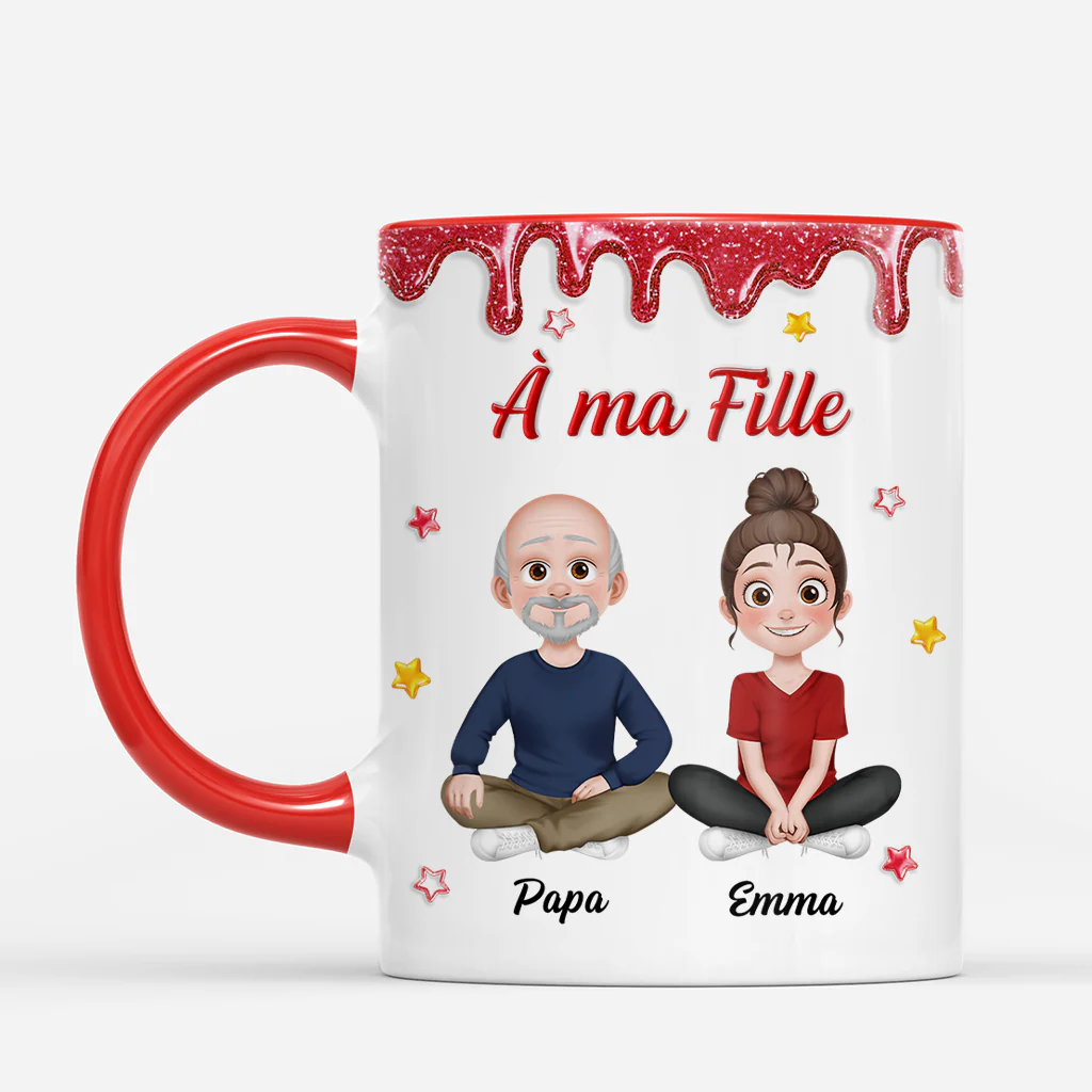 Mug Personnalisé Avec Prénom Pour Fille/Petite-fille/Fils/Petit-fils - Voir À Travers Mes Yeux - Image 2