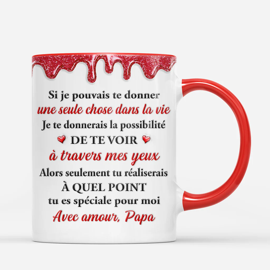 Mug Personnalisé Avec Prénom Pour Fille/Petite-fille/Fils/Petit-fils - Voir À Travers Mes Yeux - Image 3