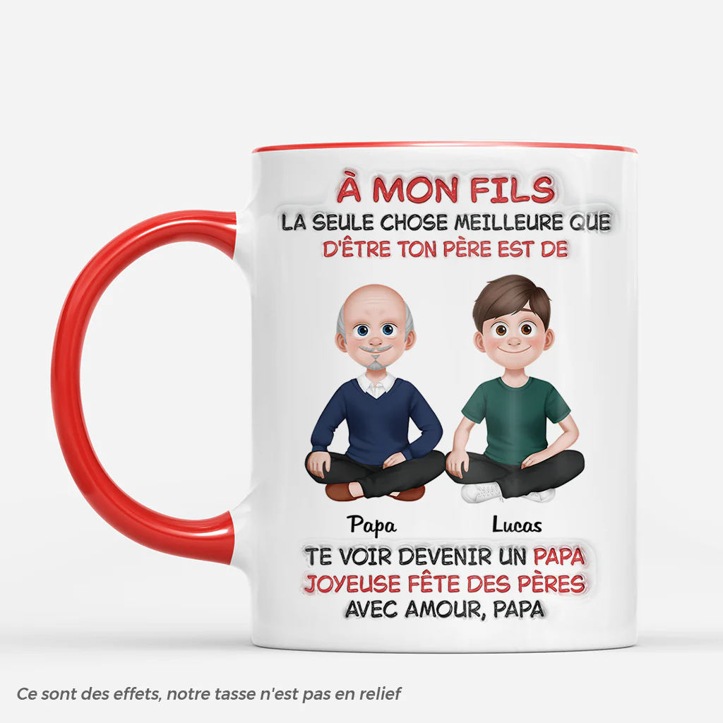 Mug Personnalisé - Cadeau Maman Fille/Fils Joyeuse Fête Des Mères Et Pères