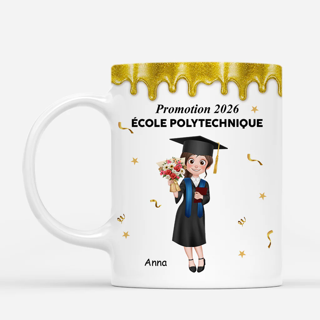 Mug Remise De Diplome - Cadeau Personnalisé Femme Homme