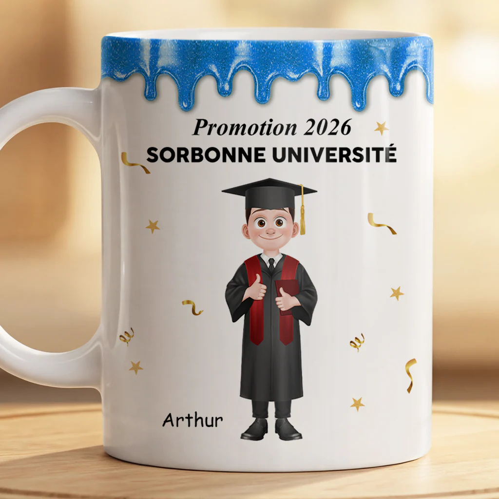 Mug Remise De Diplome - Cadeau Personnalisé Femme Homme - Image 2