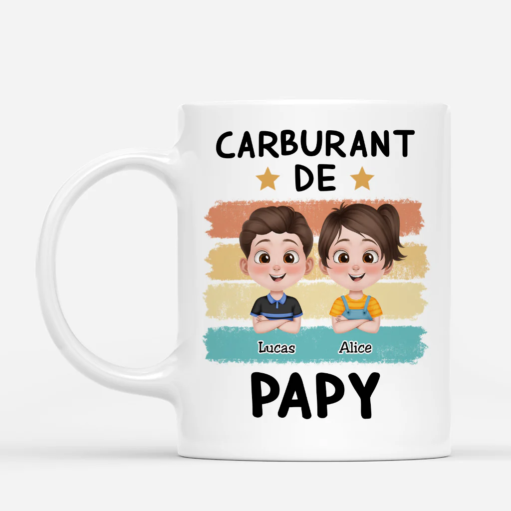 Mug Personnalisé - Carburant De Mamie Papy