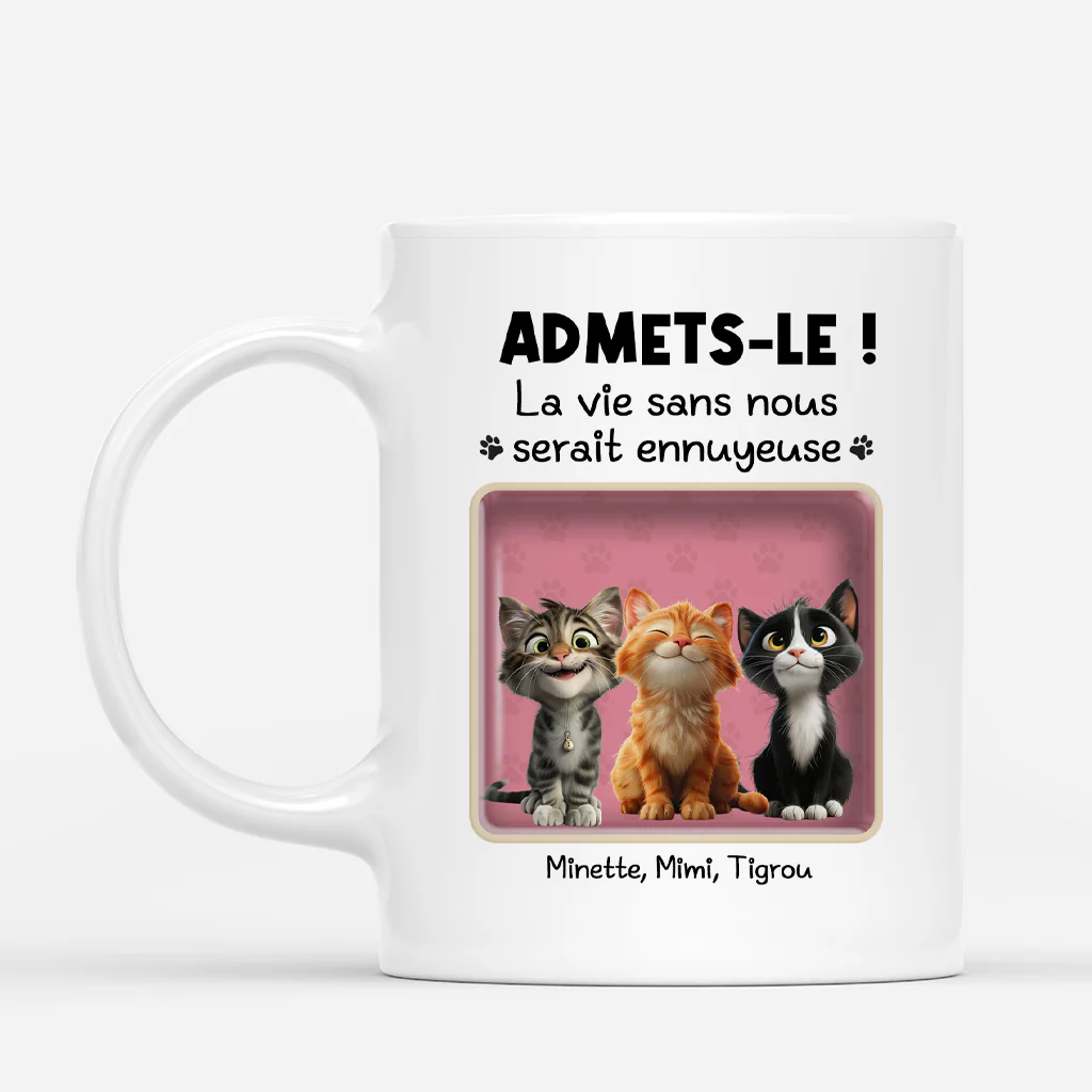 Mug personnalisé avec chat – Admets-le