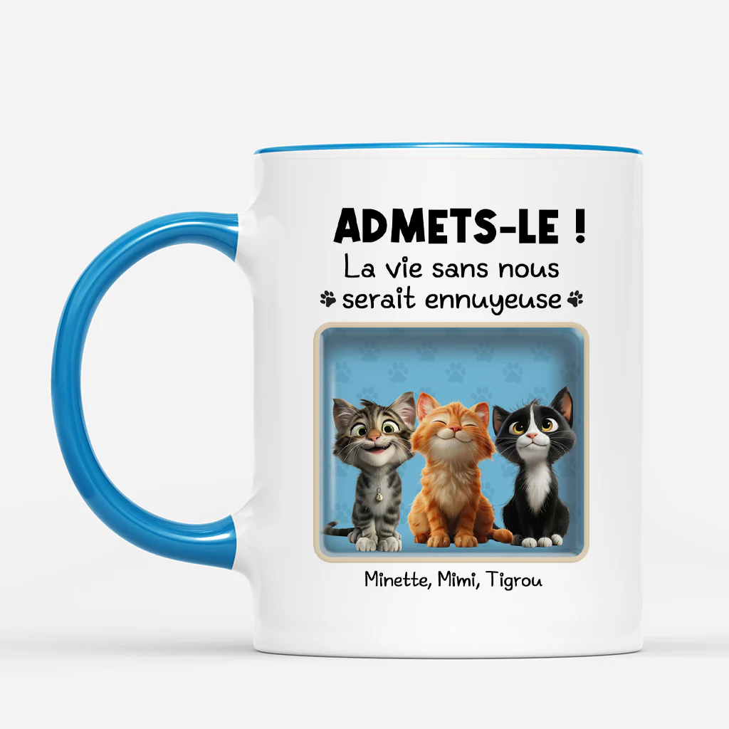 Mug personnalisé avec chat – Admets-le - Image 2