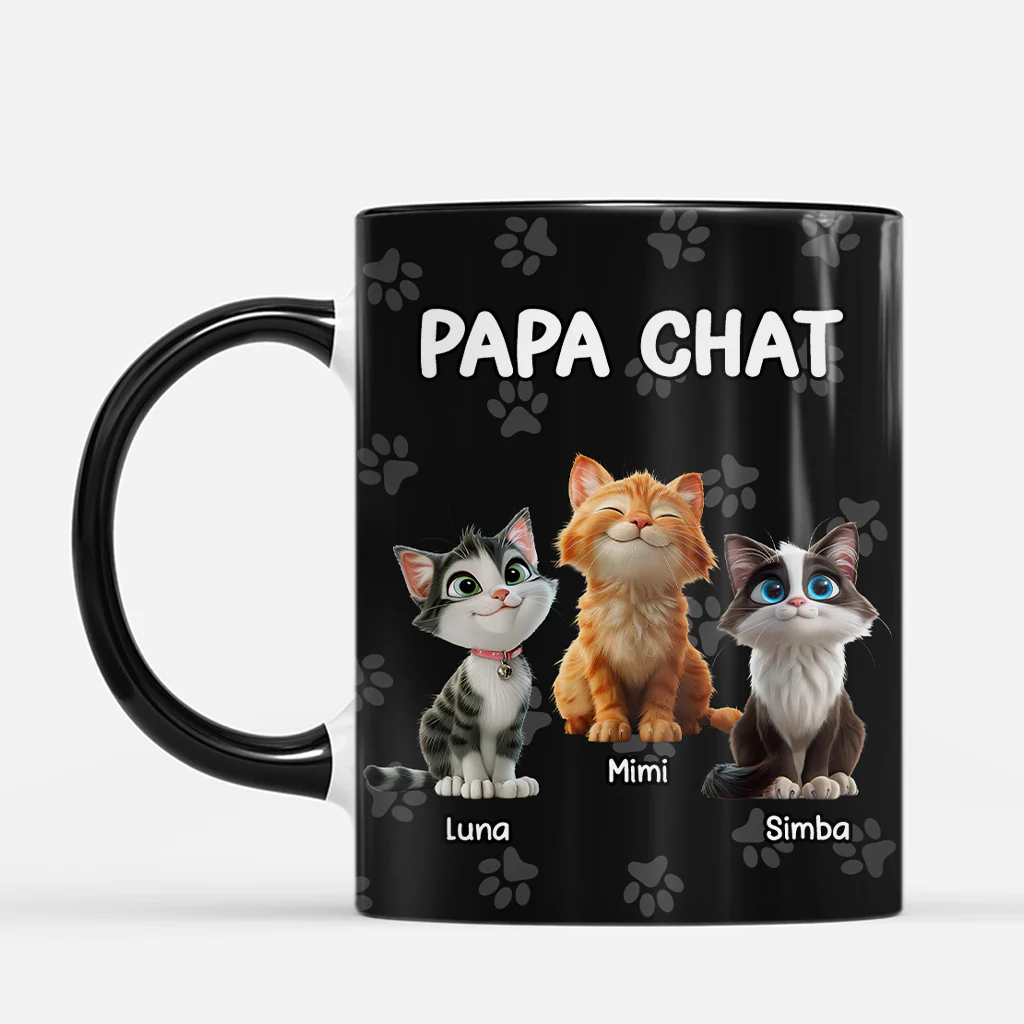 Mug Personnalisé Chat Avec Patte - Maman/Papa Chat - Image 2