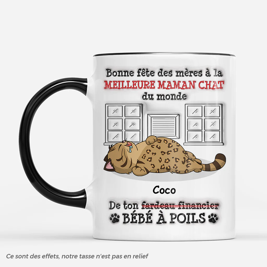Mug Personnalisé Chat - Cadeau Fête Des Mères Pour Maman Chat