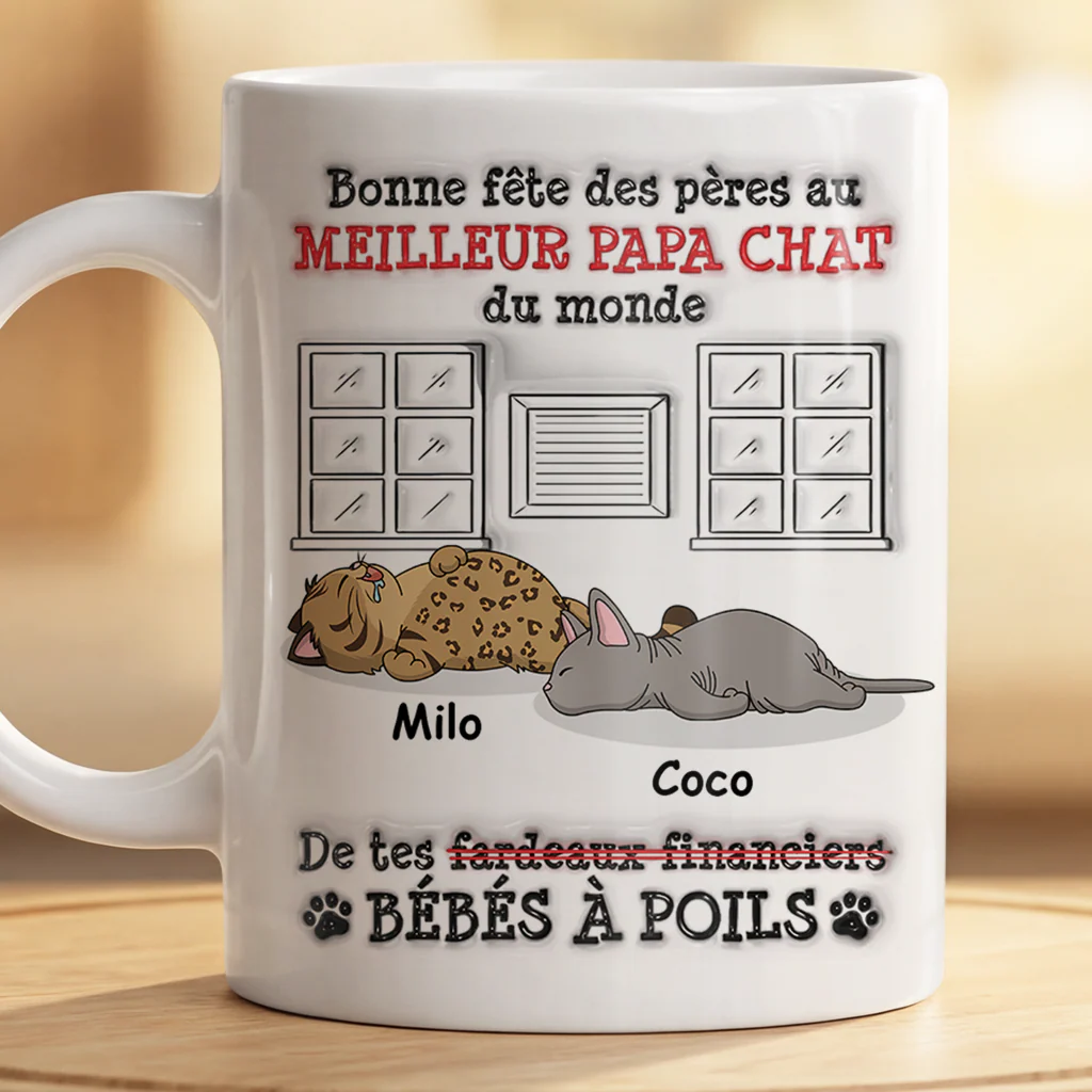 Mug Personnalisé Chat - Cadeau Fête Des Mères Pour Maman Chat - Image 2