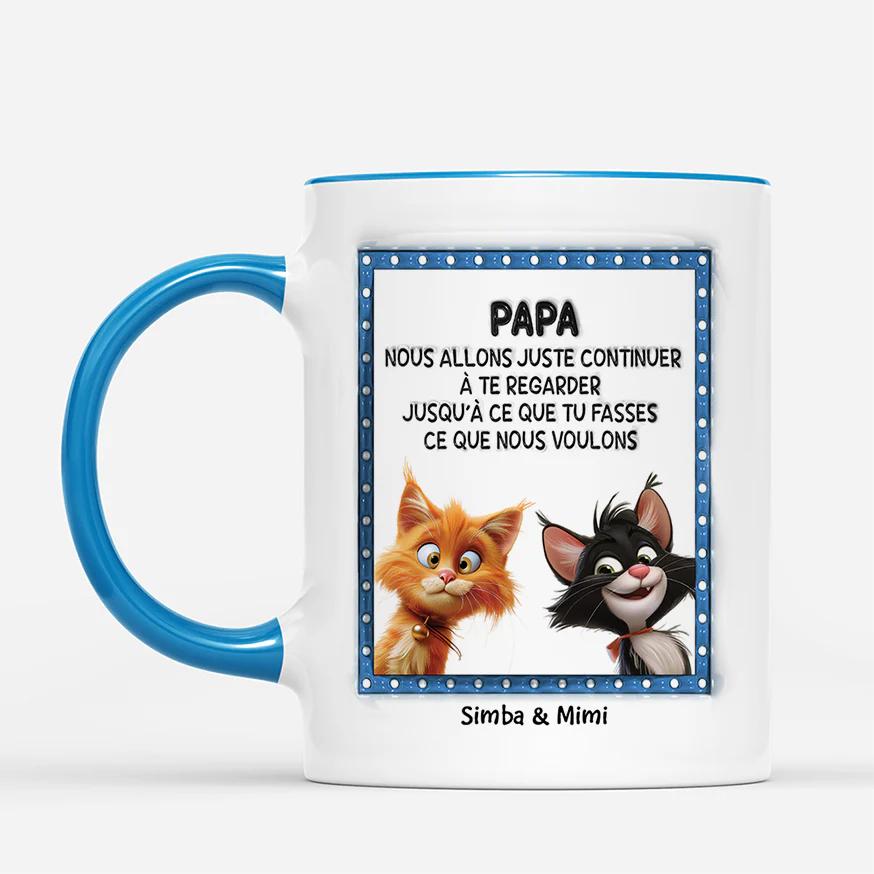 Tasse Personnalisée Chat Cartoon - Image 2