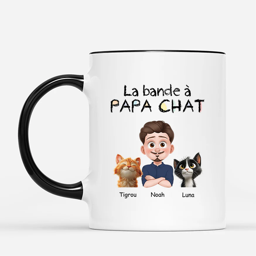 Tasse Personnalisée Chat et Maître - La Bande À Maman/Papa Chat - Image 2
