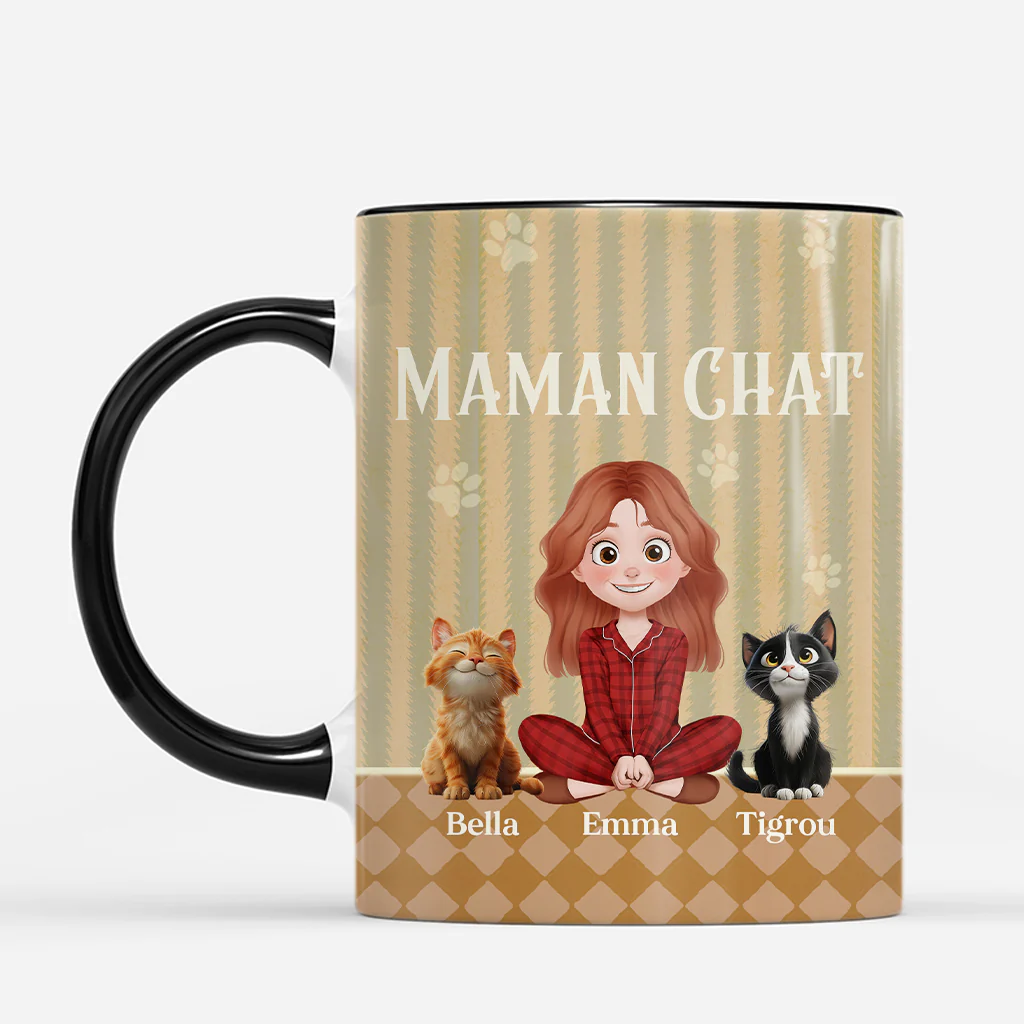 Mug Personnalisé Chat - Maman/Papa Chat Pastel