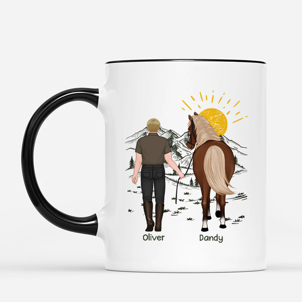 Tasse Cheval Personnalisé - Je T'aime Jusqu'à L'écurie Et Retour - Image 2