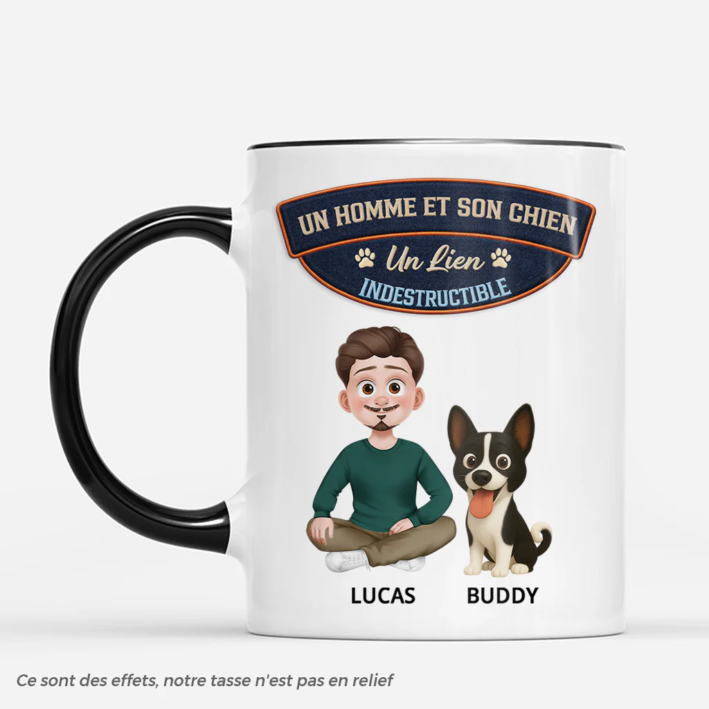 Mug Personnalisé Chien - Cadeau Fille Et Son Chien