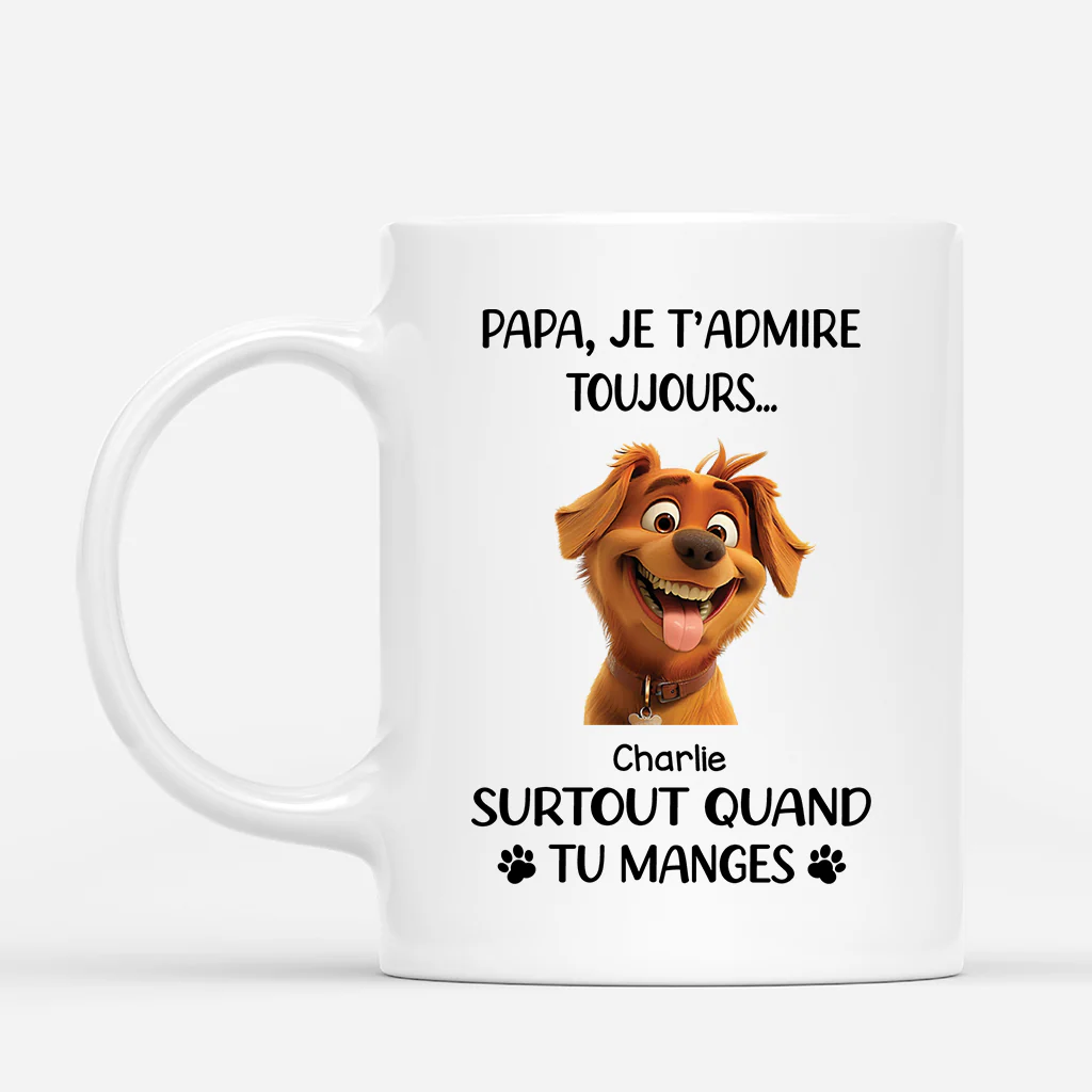 Mug personnalisé avec chien | Fête des Pères - Nous t’admirerons