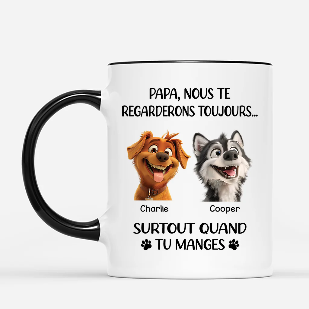 Mug personnalisé avec chien | Fête des Pères - Nous t’admirerons - Image 2