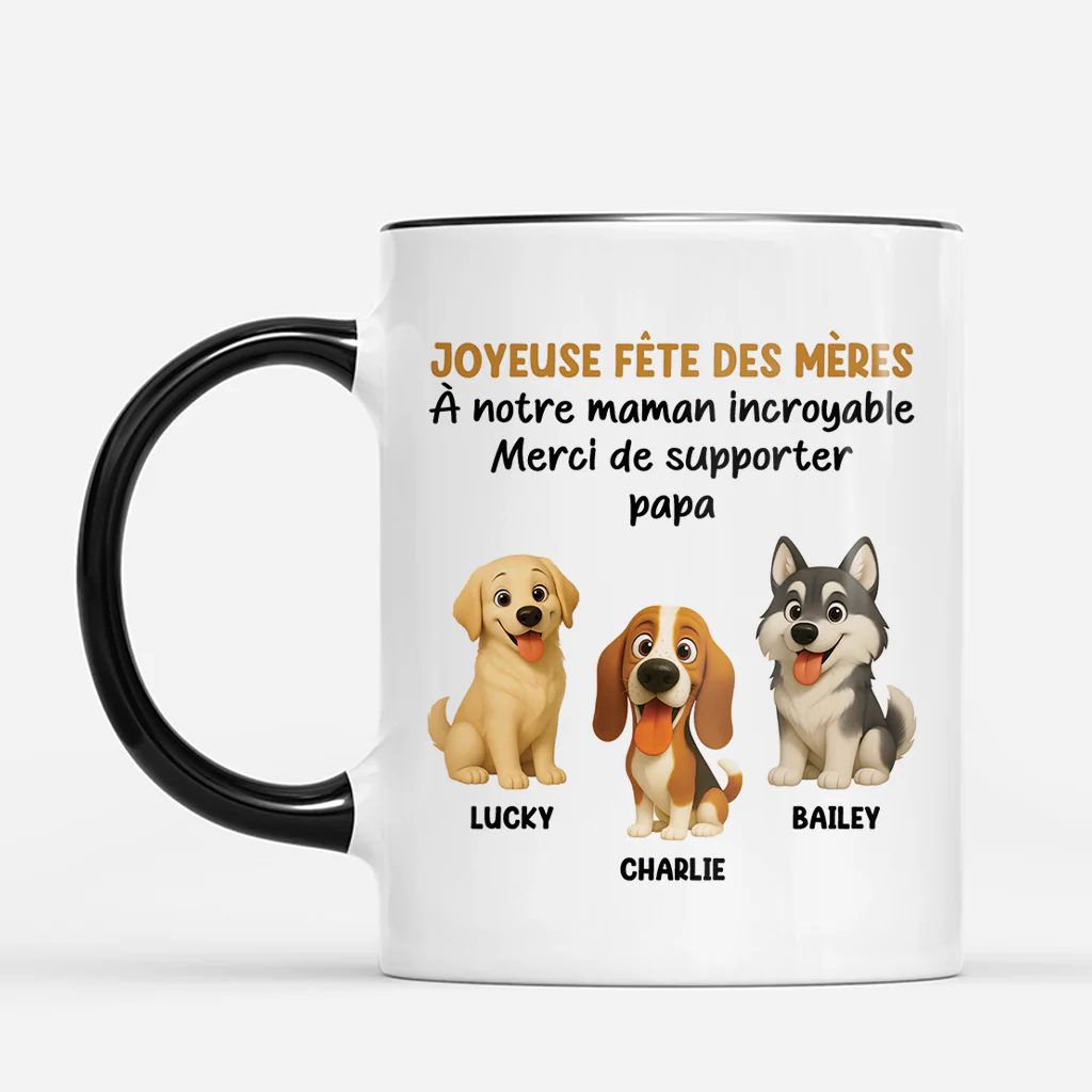 Mug Personnalisé Chien - Merci Cadeau Fête Des Mères Et Fête Des Pères - Image 2