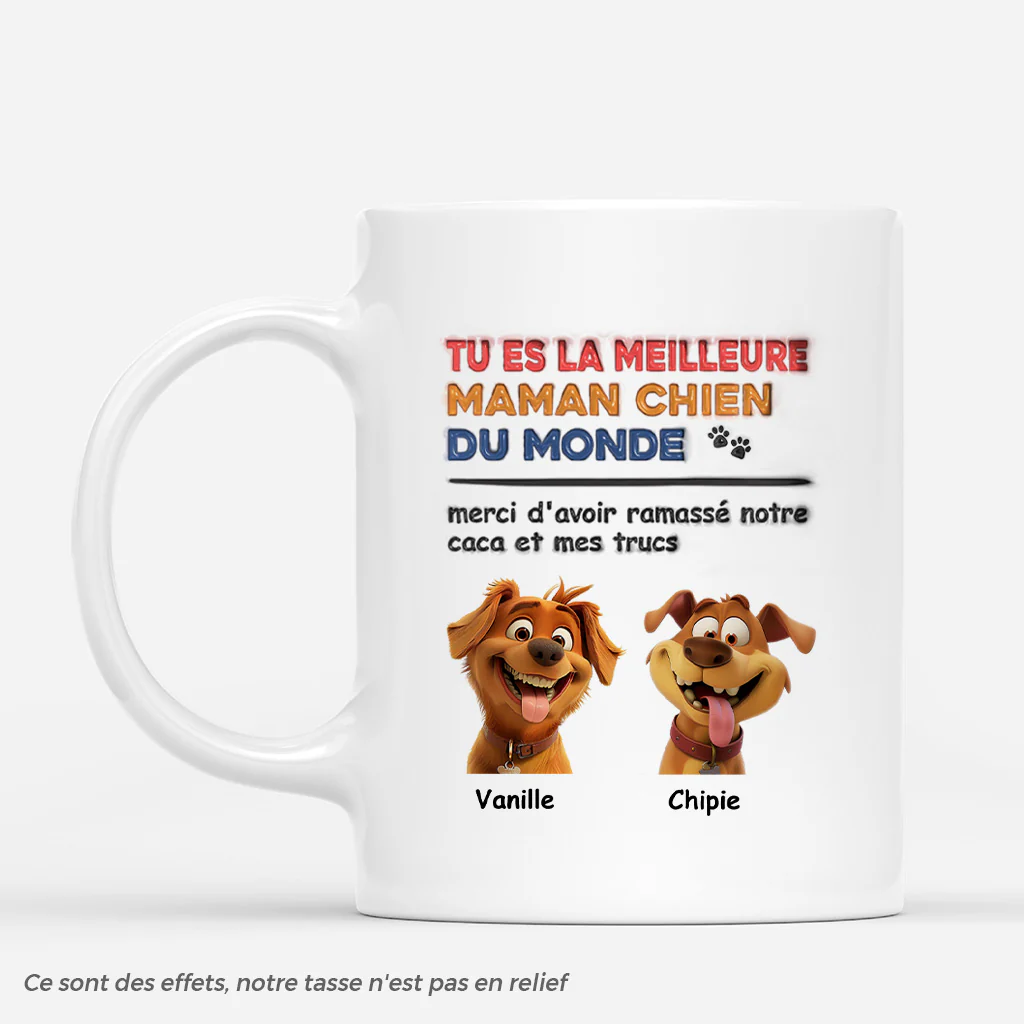 Mug Personnalisé Fête des Mères - Merci d’Être Ma Maman Chien