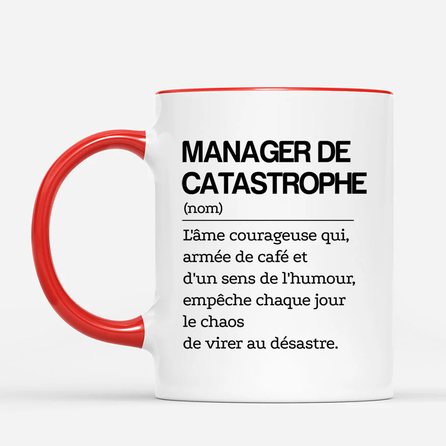 Mug Personnalisé Collègue Avec Photo - Manager De Catastrophe Au Bureau - Image 2