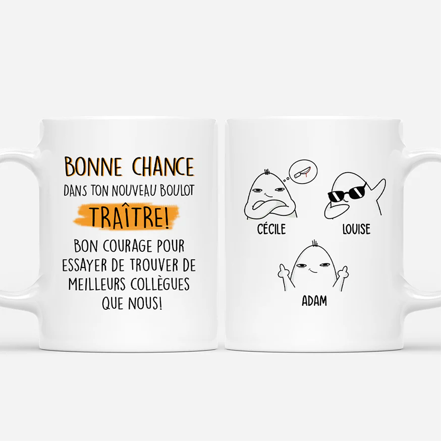 Mug Personnalisé Collègue - Bonnce Chance