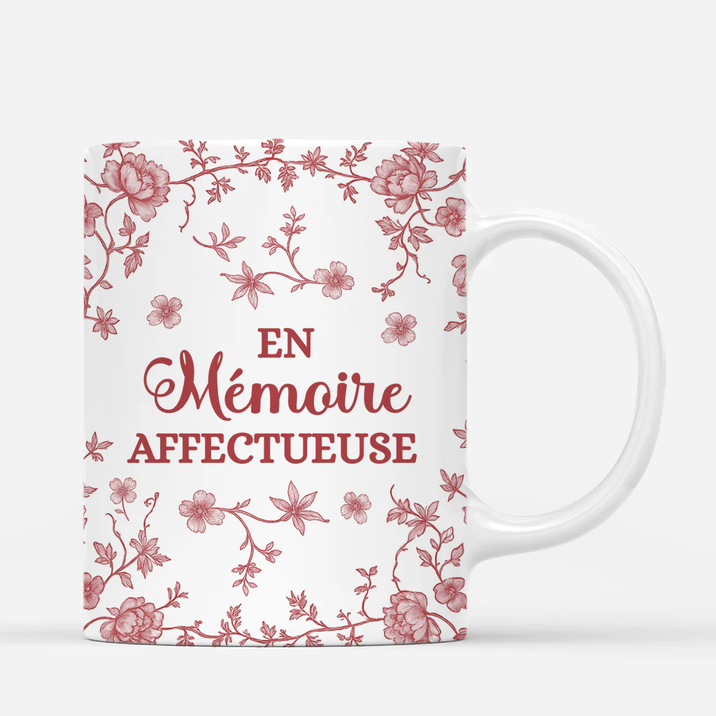 Mug Personnalisé Commémoratif - Douce Mémoire Style Toile Bleue - Image 3