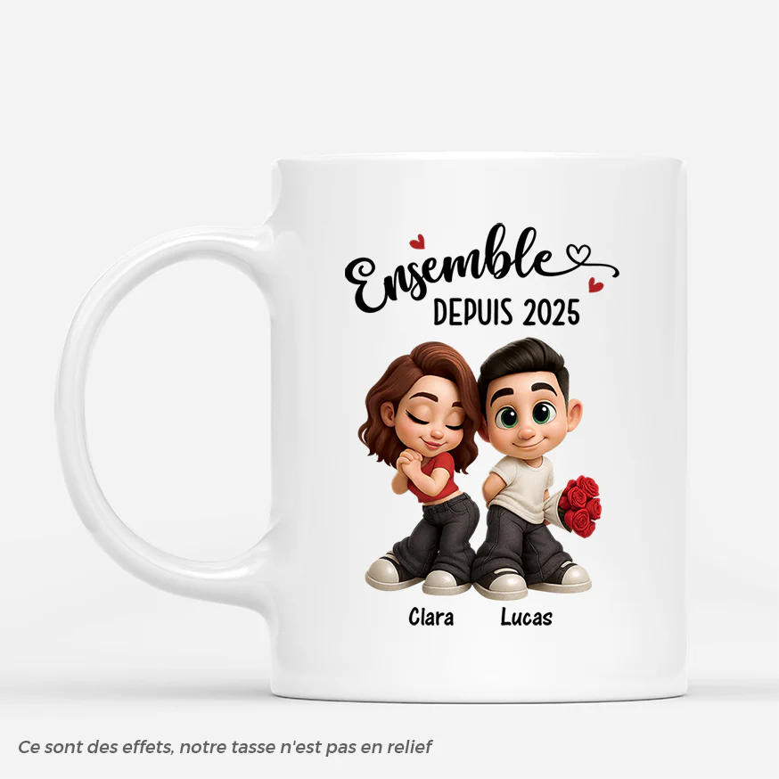 Mug Personnalisé Couple - Couple Ensemble Depuis