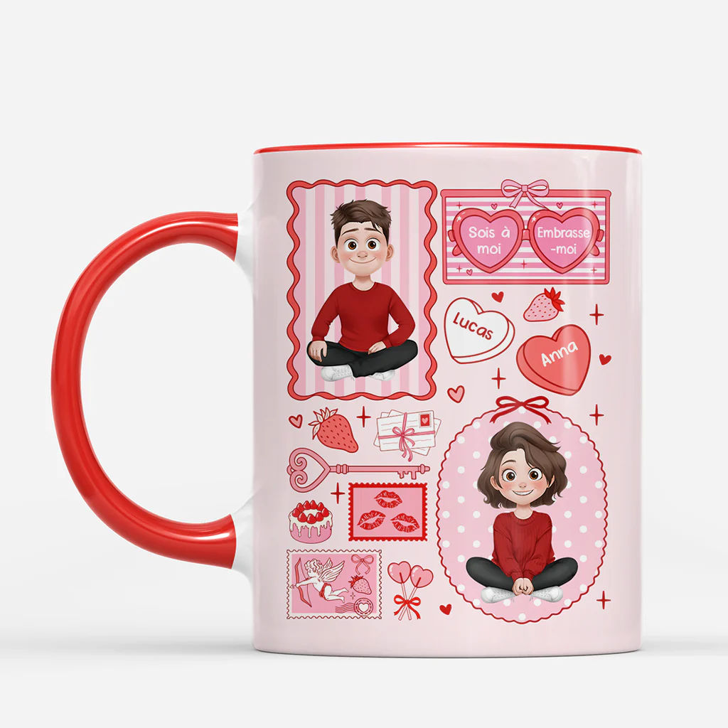 Mug Personnalisé Saint Valentin -  Embrasse-moi
