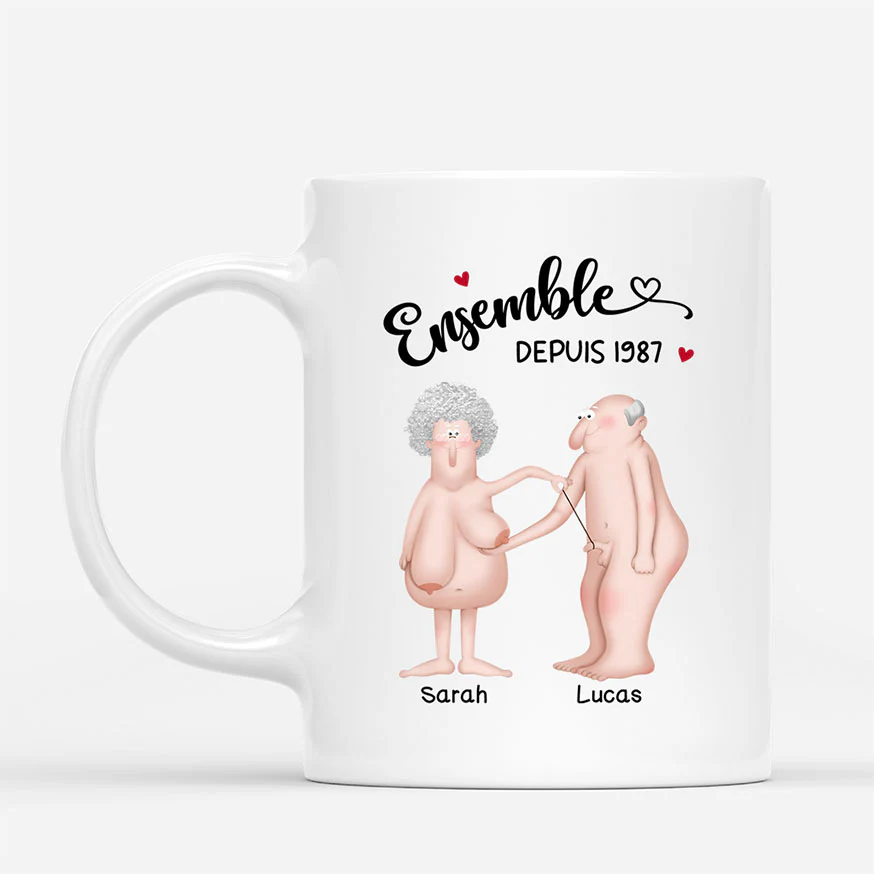 Mug Personnalisé Couple Humour - Vieillir Ensemble