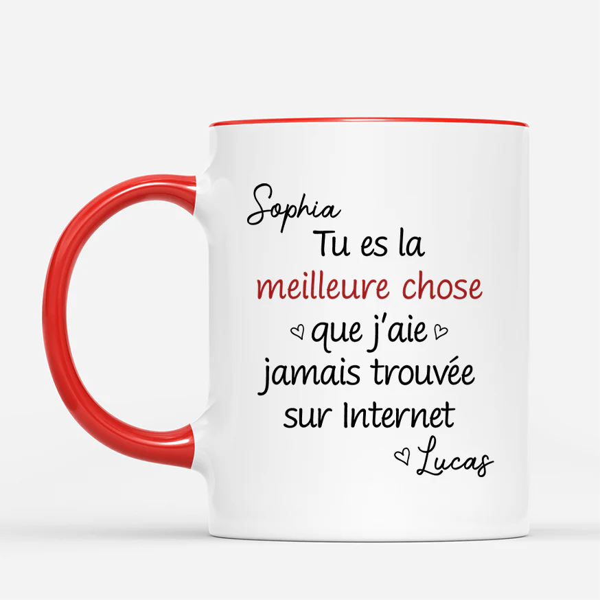 Mug Personnalisé Couple - Je T'ai Trouvé Sur Internet - Image 2