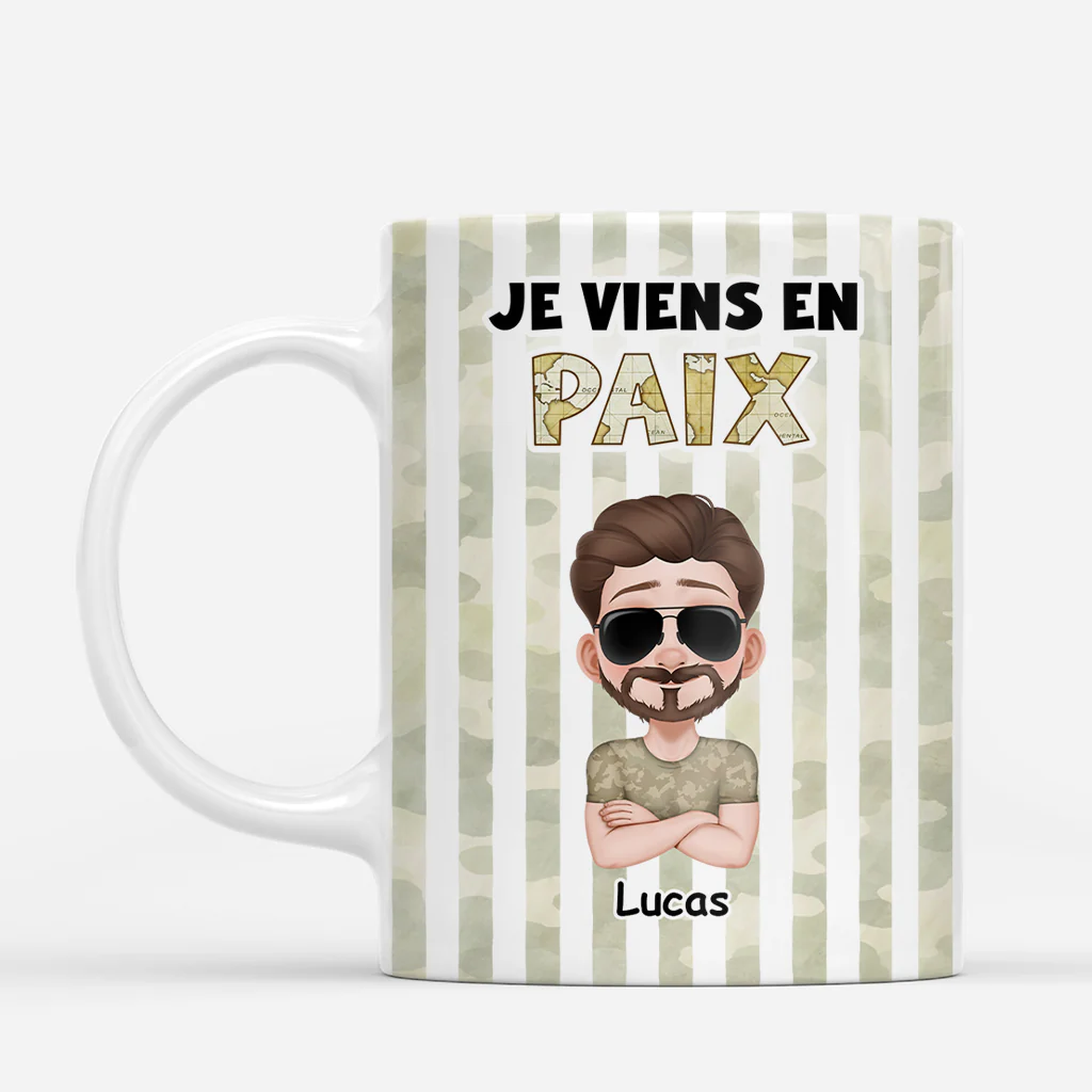 Mug Personnalisé Couple - Je Viens En Paix