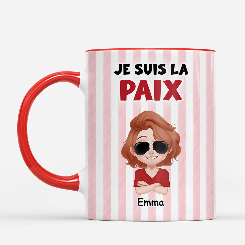 Mug Personnalisé Couple - Je Viens En Paix - Image 2