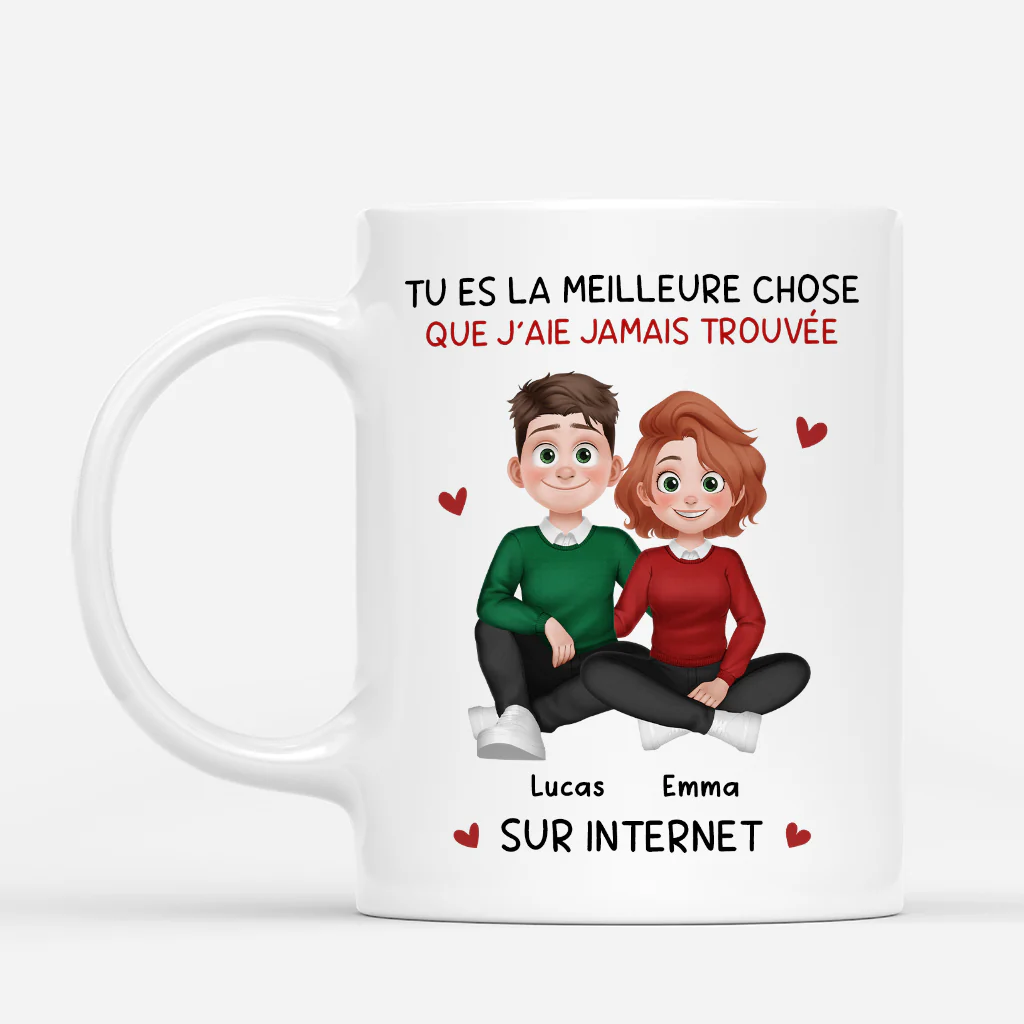 Mug Personnalisé Couple - La Meilleure Chose Sur Internet