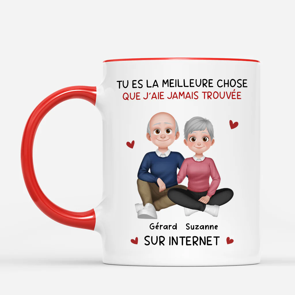 Mug Personnalisé Couple - La Meilleure Chose Sur Internet - Image 2