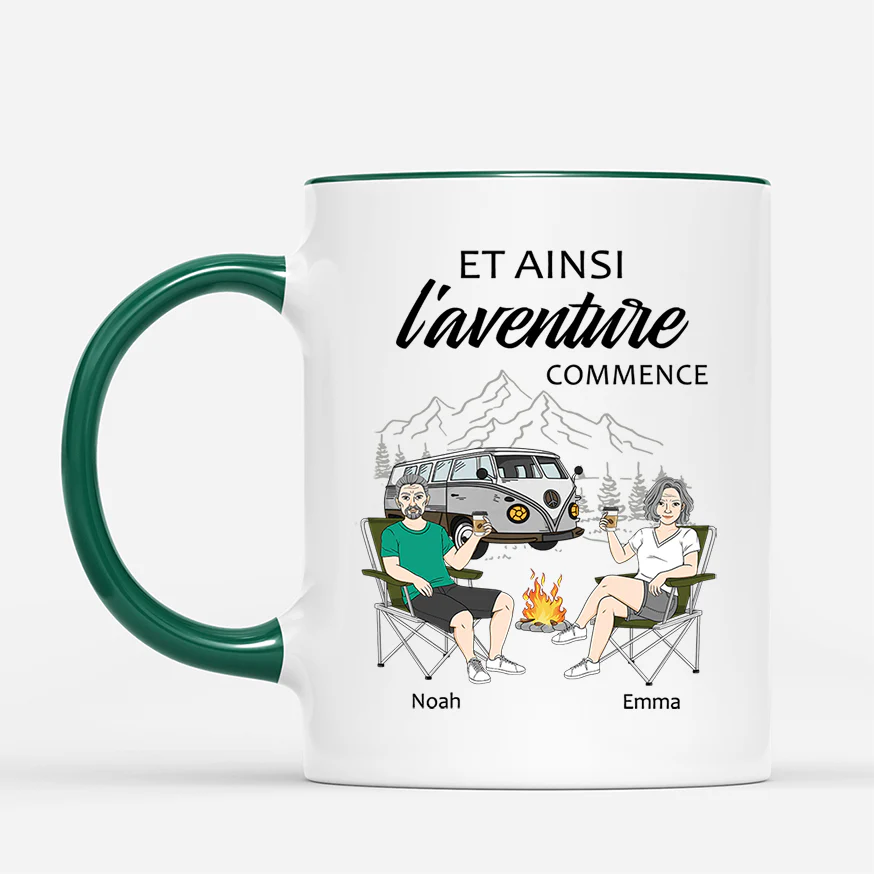 Tasse Personnalisée Couple – L’Aventure Commence - Image 2