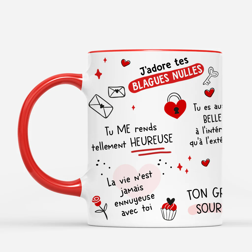 Tasse Personnalisée Saint Valentin - Raisons Pour Lesquelles Je T’aime - Image 2