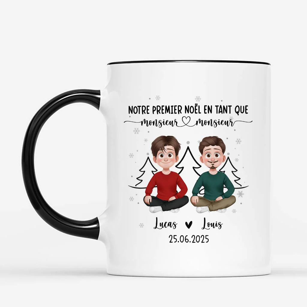 Mug Personnalisé Couple - Premier Noël De Monsieur Et Madame - Image 2
