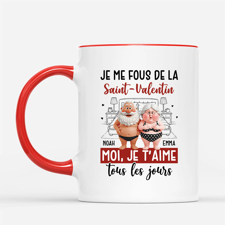 Mug Personnalisé Couple Saint Valentin - Je T'aime Tous Les Jours - Image 2
