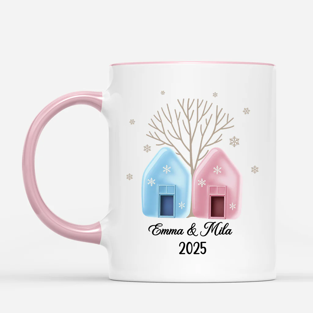 Mug Personnalisé De Noël - La Joie Et Le Rire Entre Des Voisins - Image 2