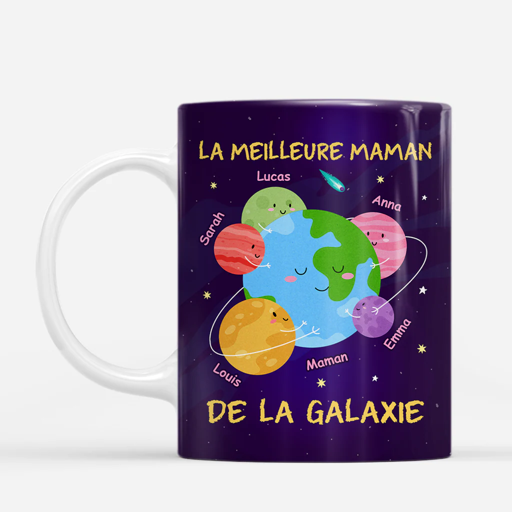 Mug Personnalisé Dessin - Meilleure Maman Mamie De La Galaxie