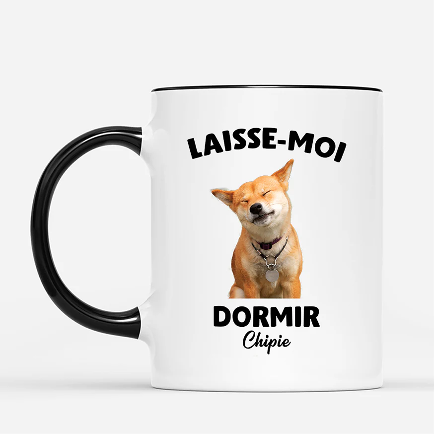 Mug Avec Photo Personnalisé Drôle - Laisse-Moi Dormir - Image 2