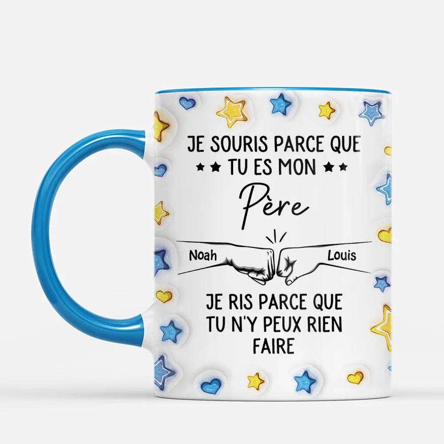 Tasse Personnalisée Papa 3D - Tu Es Mon Frère / Papa - Image 2