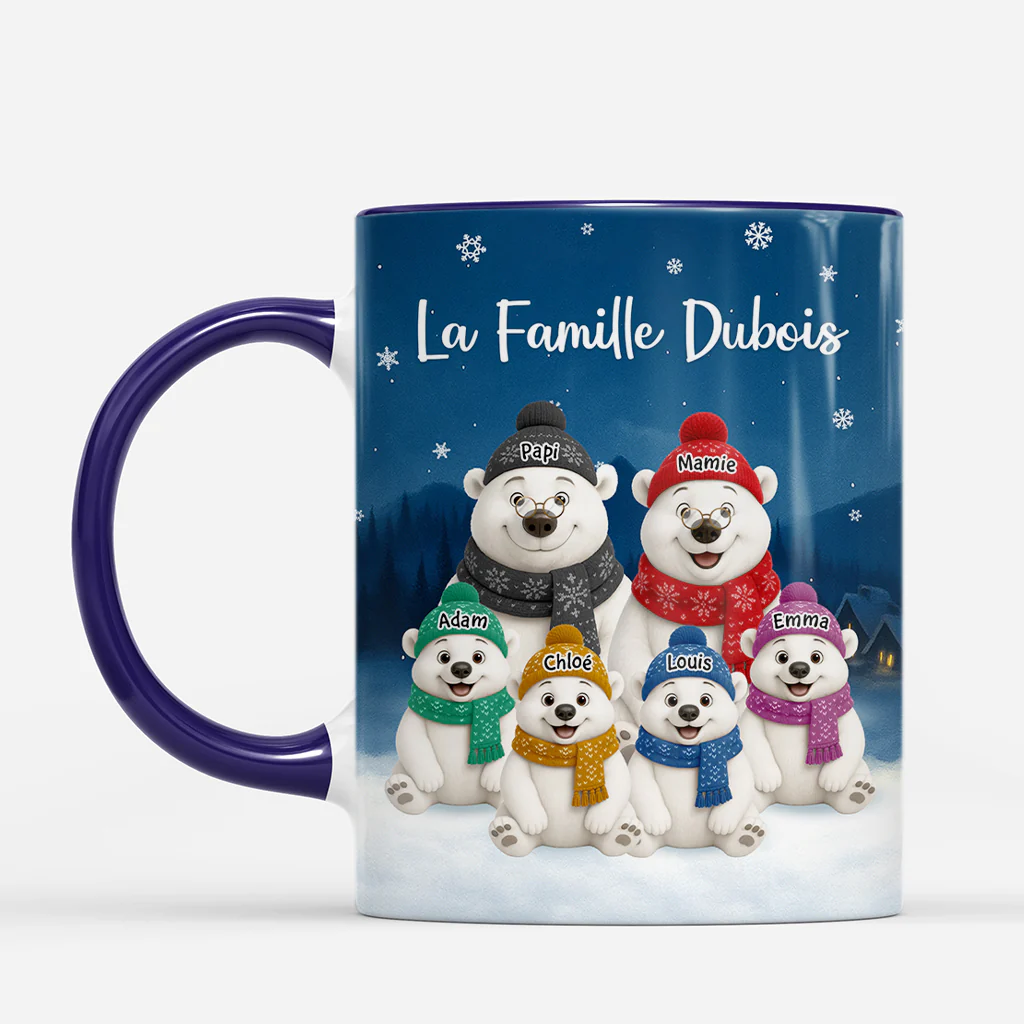 Mug Personnalisé Famille | Famille Ours Ensemble - Image 2