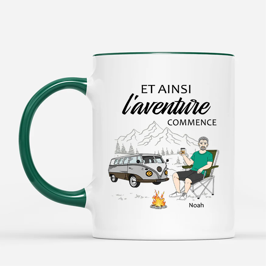 Mug Personnalisé Femme - Et Ainsi Commence L’Aventure - Image 2