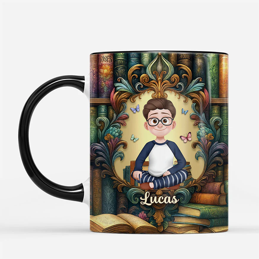 Mug Personnalisé Femme/Homme Aime Les Livres - Juste Un Chapitre De Plus - Image 2
