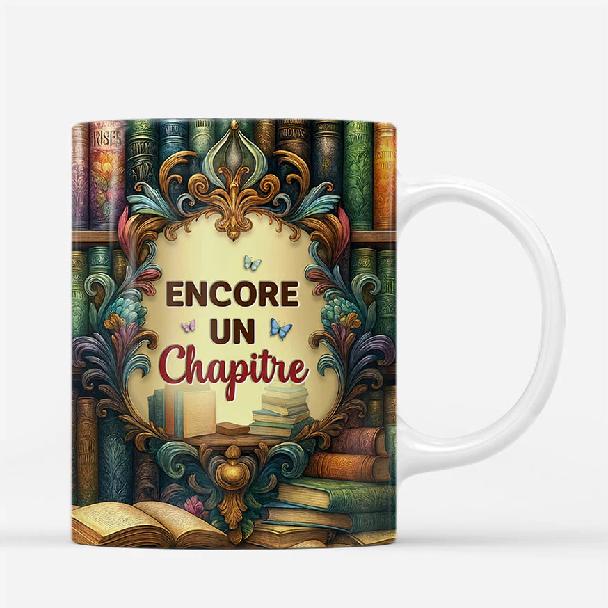 Mug Personnalisé Femme/Homme Aime Les Livres - Juste Un Chapitre De Plus - Image 3