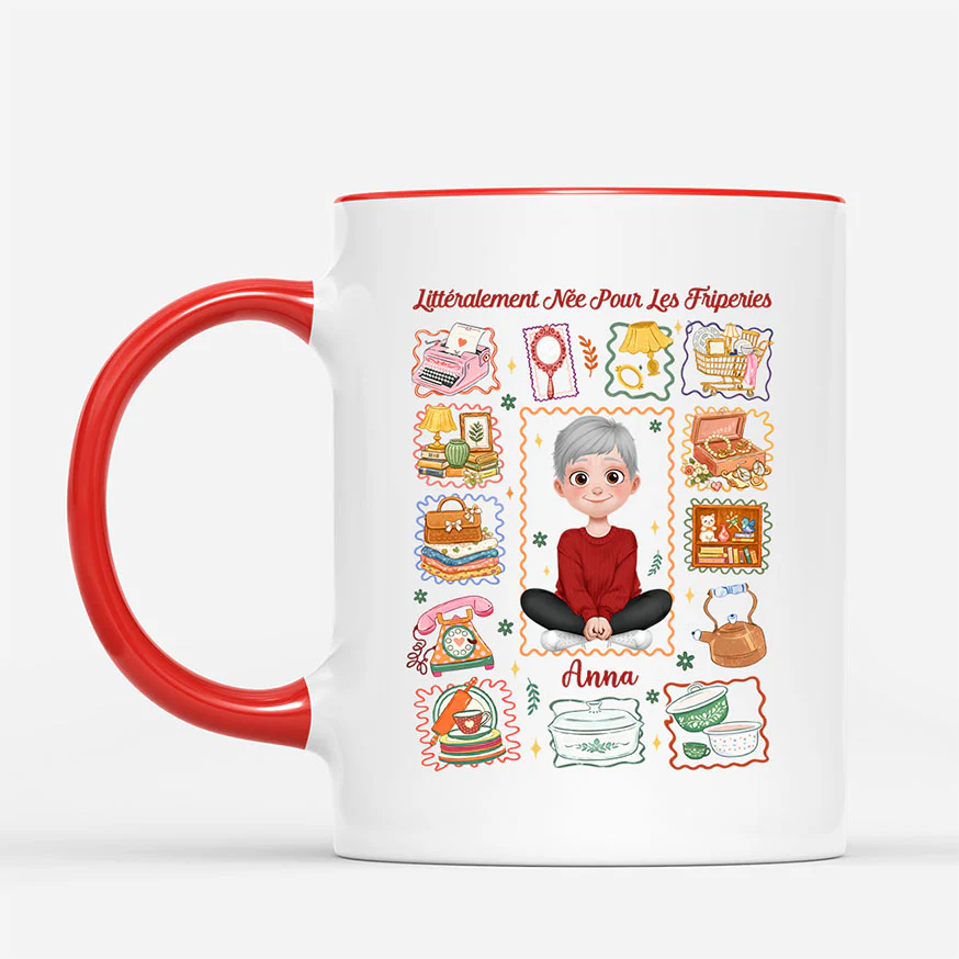 Mug Personnalisé Texte | Né Pour Les Friperies - Image 2