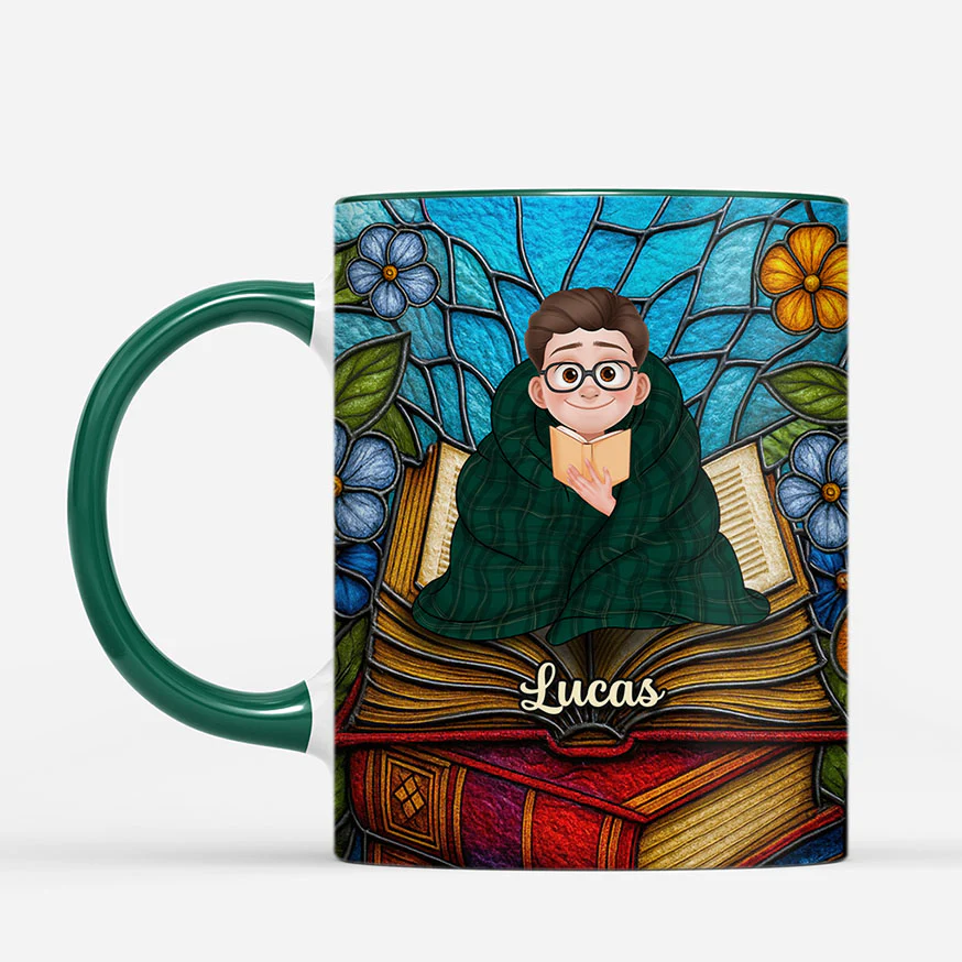 Mug Personnalisé Femme/Homme Qui Aime Ses Livres - Chut Je Lis - Image 2