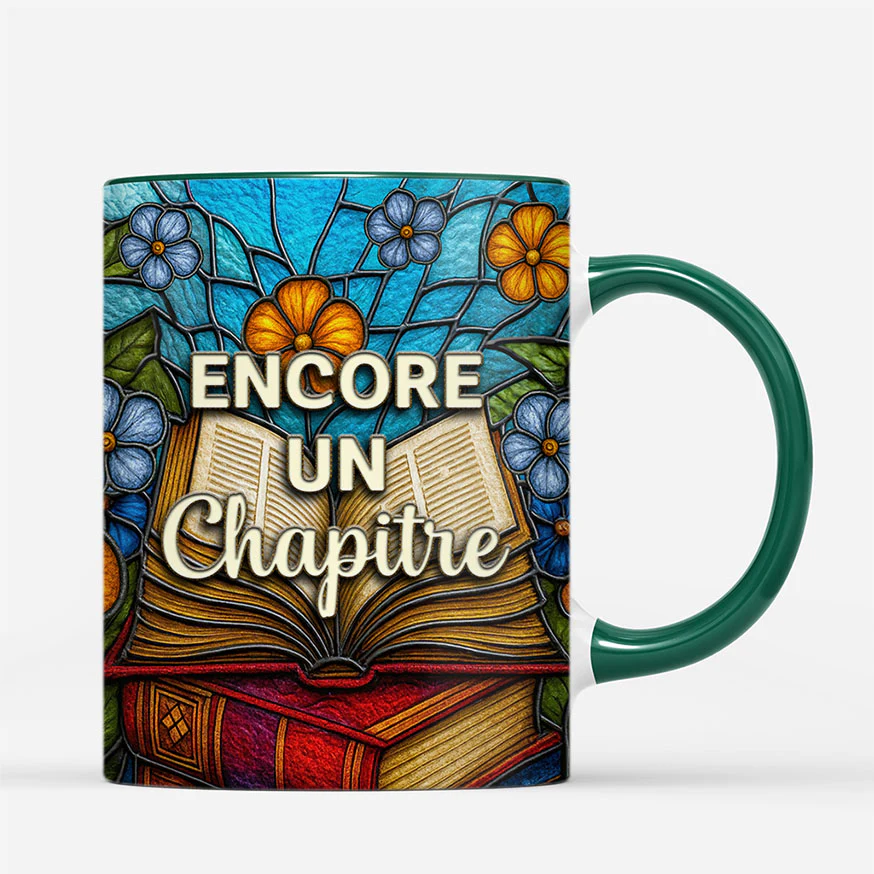 Mug Personnalisé Femme/Homme Qui Aime Ses Livres - Chut Je Lis - Image 3