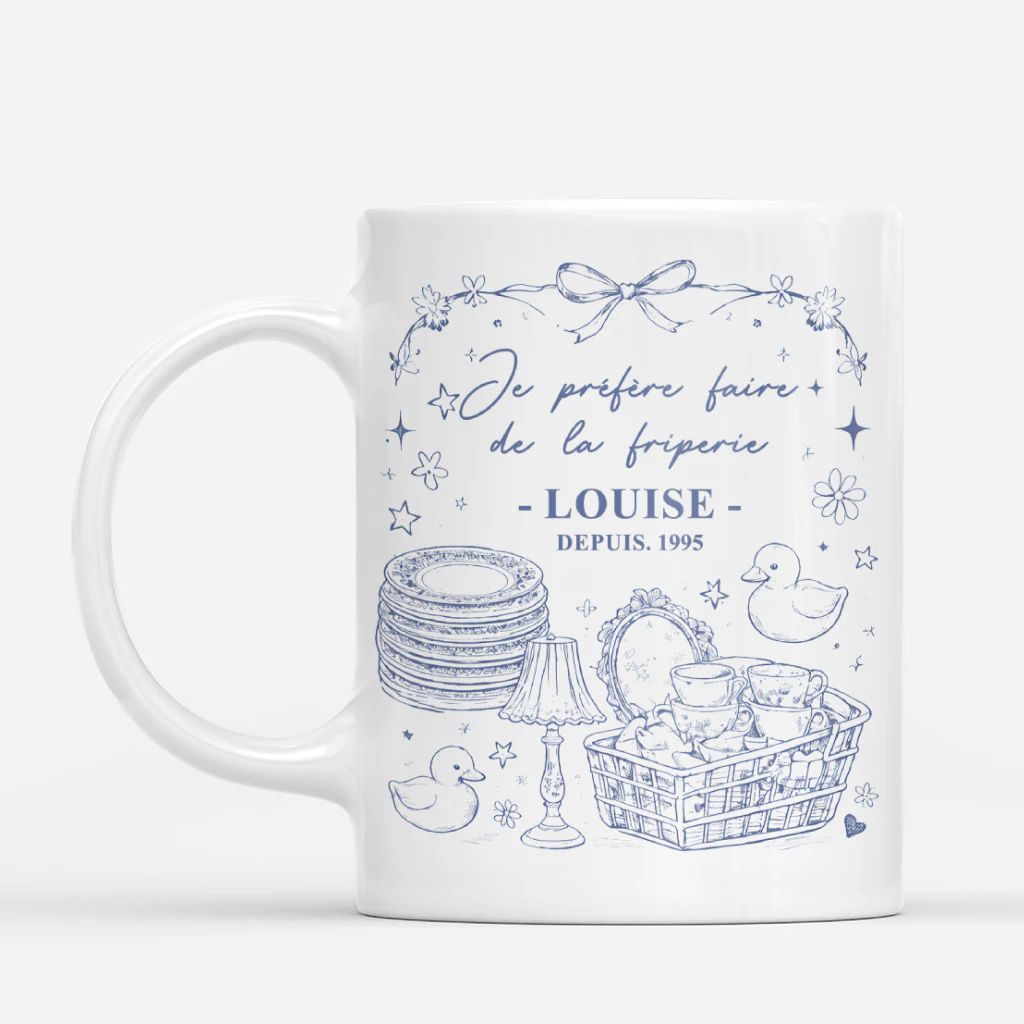 Mug Personnalisé Femme Avec Prénom | Je Préfère Faire De La Friperie