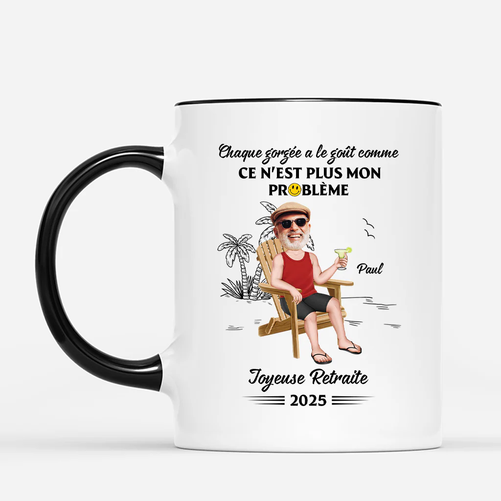 Tasse Retraite Femme | Joyeuse Retraite Design Cartoon Personnalisé - Image 2
