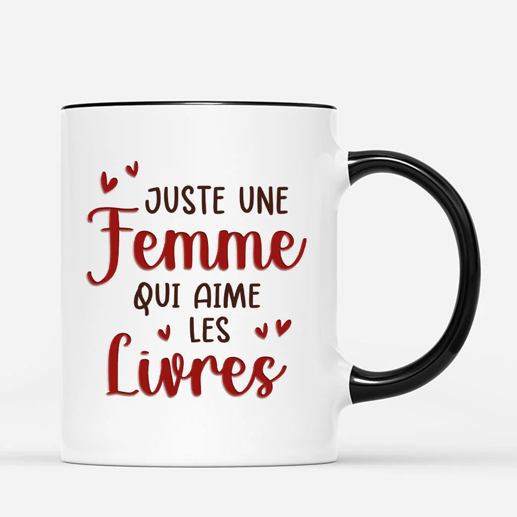 Mug Personnalisé Femme - Juste Une Fille Qui Aime Les Livres - Image 3
